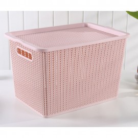 Caja organizadora de plástico Link Life™ texturizada, color rosa
