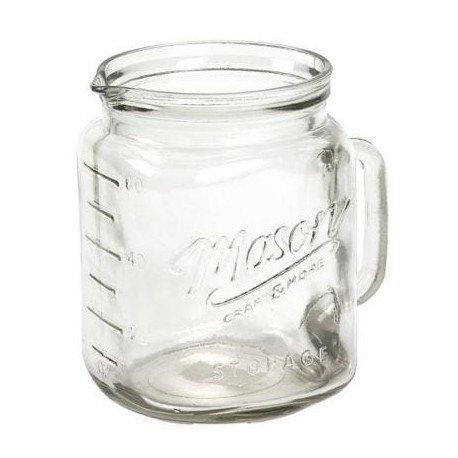 Frasco de vidrio Mason Craft & More® con diseño de tarro, 1.89 L