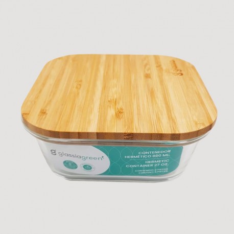 Contenedor de alimentos de vidrio Glassia® de 800 mL